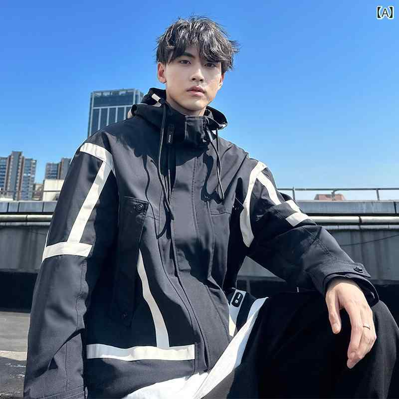 メンズ 紳士服 メンズ ジャケット ウインドブレーカー ジャンバー 春秋 アメリカン コントラストカラー 防風 防水 ワークウェア