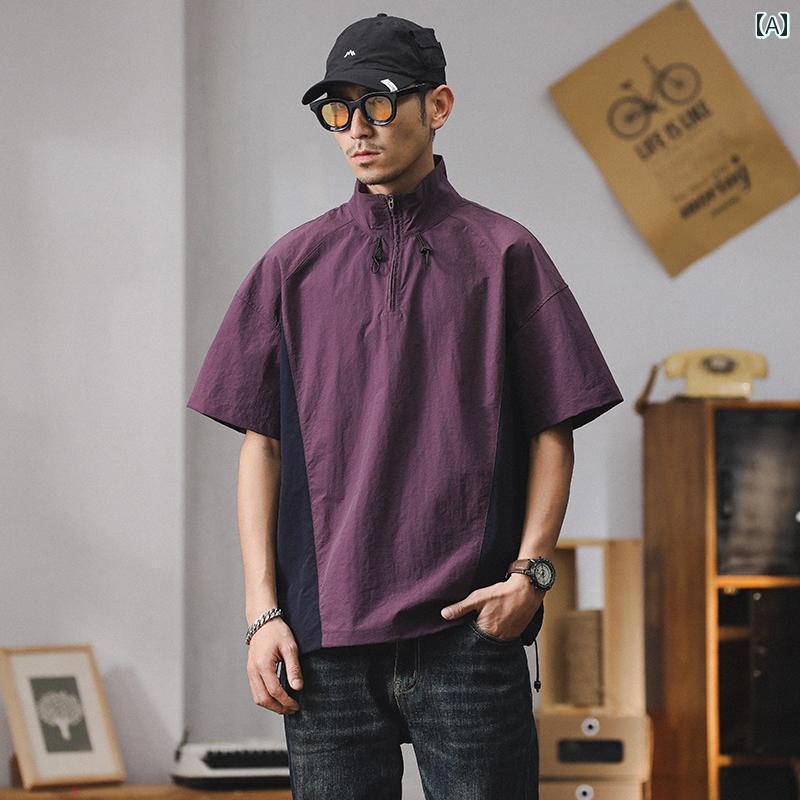メンズ ファッショントップス Tシャツ ゆったり アメリカン レトロ カットソー 普段使い 速乾 半袖 アウトドア スポーツ ワーク カジュアル メンズ 夏