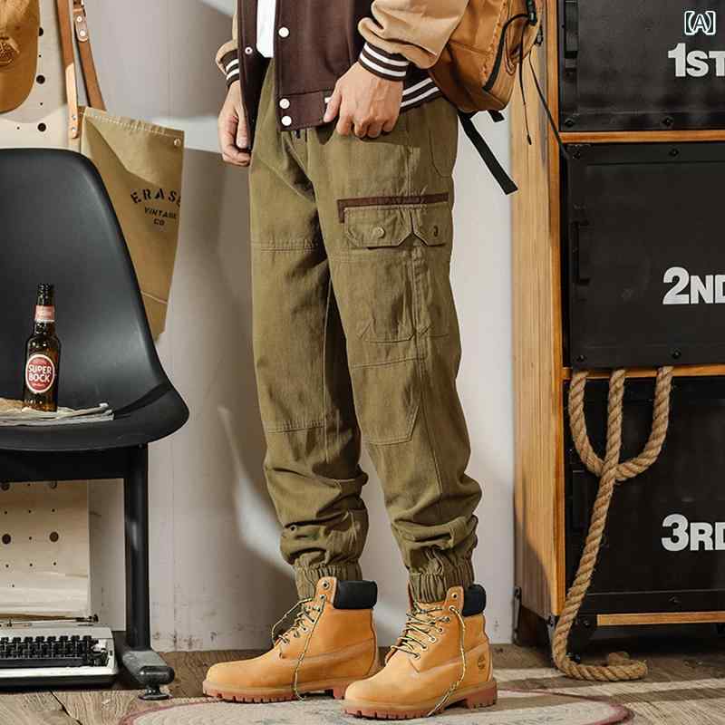 カーゴパンツ アメリカ 冬 マルチポケット メンズ 厚手 綿 メンズ レギンス ストレッチ性し ワークウェア｜セキュアデポ