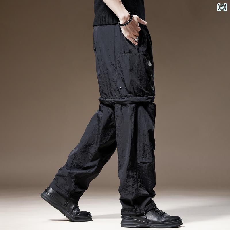 パンツ カジュアルパンツ ストレートパンツ 大きめサイズ ゆったり 春秋 ベーシック シンプル 通学 レジャー デイリー メンズ