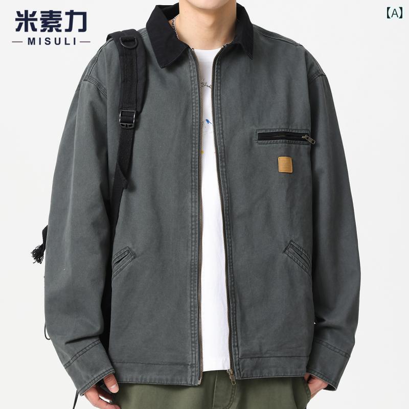 ジャケット デトロイト ワーク メンズ アウター アメリカン ファッション レトロ 厚手 コットン ウェア