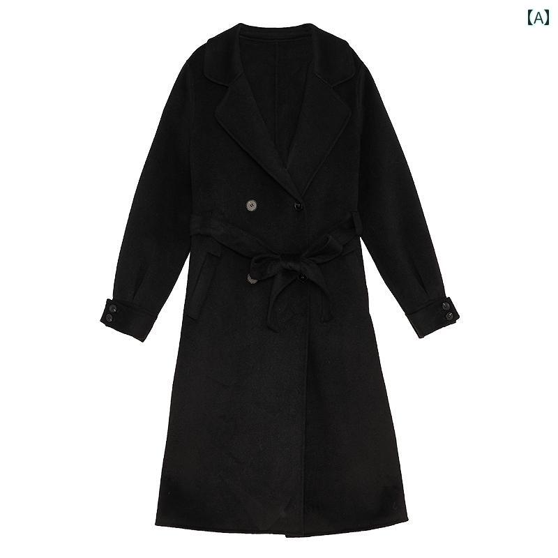 レディース 大きめ大きさ 成人女性服 アウター 厚地の外套 分かりやすい 普段使い走り レトロ 今めかしい ぽっ自転車体型 ゆったり 羊毛