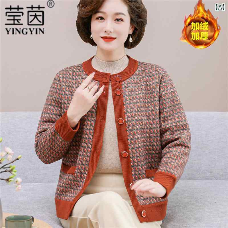 レディース 流行り物 トップス アウター お召しもの  秋冬服 裏起毛 朦々たる 厚地の外套 母 生あたたかい スウェーター ジレー お上さん服