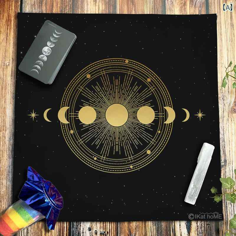 タロット クロス 美しい 占い tarot 神秘的 祭壇布 ウェイト タロットカード オープニングセレモニー テーブル ムーンフェイズ 惑星 コンパス プッシュ カード 布 ボード ゲーム 背景布 祭壇飾り