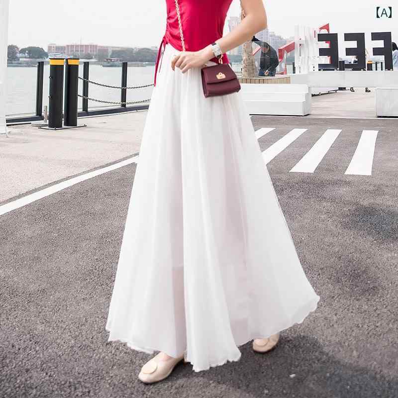 レディース ダンス スカート ハイウエスト ドレープ 女性用 スーパー フェアリー スクエアダンス ビーチ