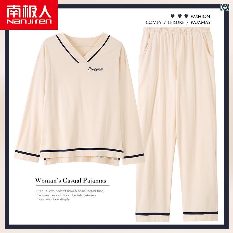 パジャマ ルームウェア 寝間着 レディース 春秋 綿 長袖 ホーム 服 カジュアル 屋外着 き 外出 可能 春夏 スーツ