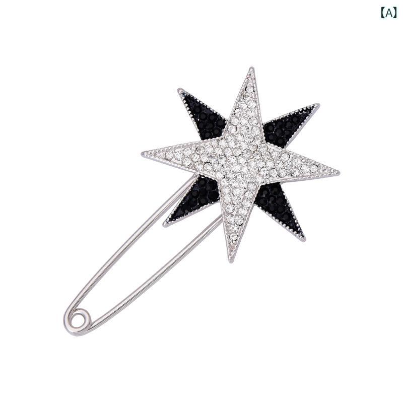 メンズ アクセサリー ブローチ おしゃれ 入学式 レトロ 六芒星 ショール バックル 女性 ウエスト ピン ハイエンド バッジ カーディガン コサージュ