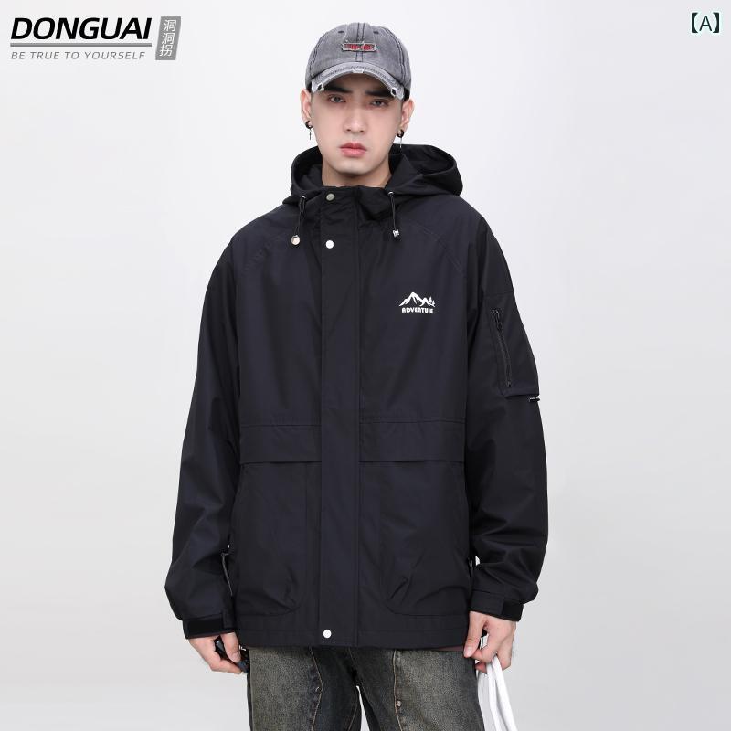 メンズ アウター ブラックウォリアー ジャケット 春秋 アメリカン 機能 ウインドジャケット 屋外 防風 登山 服｜セキュアデポ