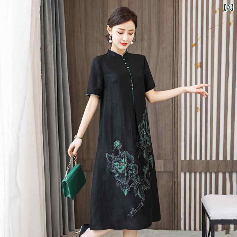 レディース 夏 ワンピース きれいめ 上品 マザーズ ミセス 婦人服 亀柄 ドレス ハイエンド カウンター 桑 若々しい