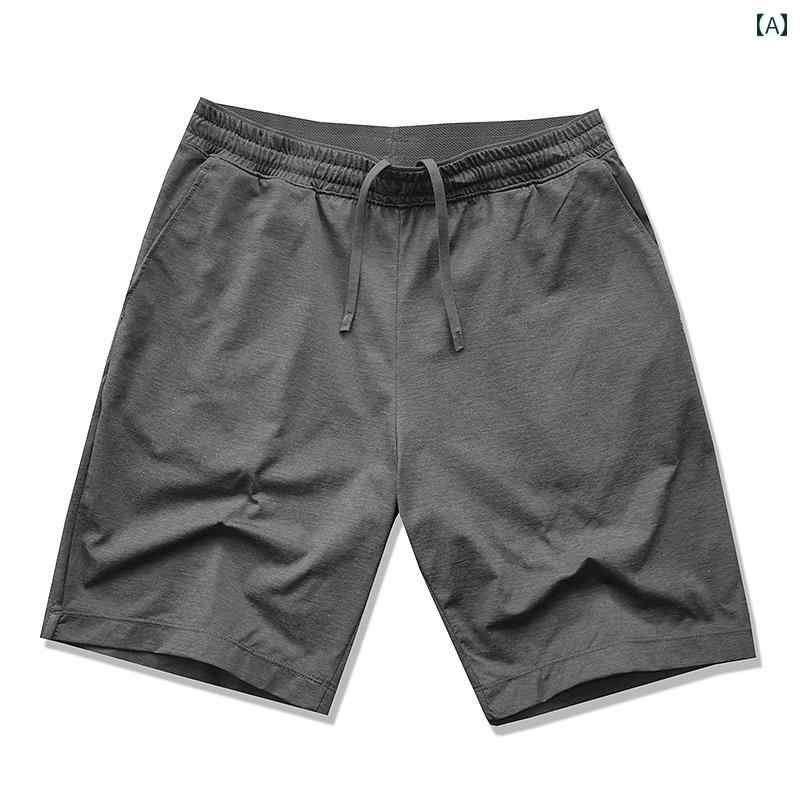 メンズ カジュアル パンツ 単一高弾性 スポーツ 弾性 ウエスト ショーツ フィットネス ランニング 速乾 通気性 サマー