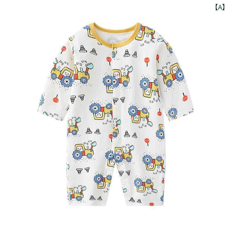 夏 ロンパース かわいい モーダル サマー ベビー ジャンプ スーツ 長袖 薄手 涼しい 服 快適 春 ハイ