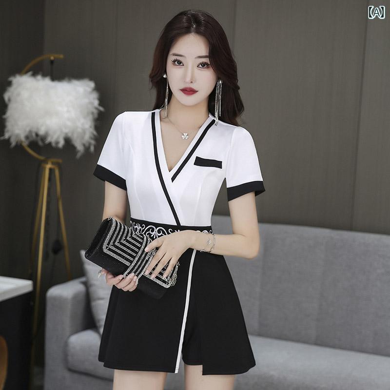 レディース キャバドレス ミニスカート ワンピース セクシー ナイトクラブ ラウンジ 制服 ペディキュア スリム ショート ドレス 服