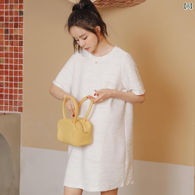 夏 マタニティ 服 ワンピース トップス 半袖 ミドル丈 高級 薄手 スカート ママ