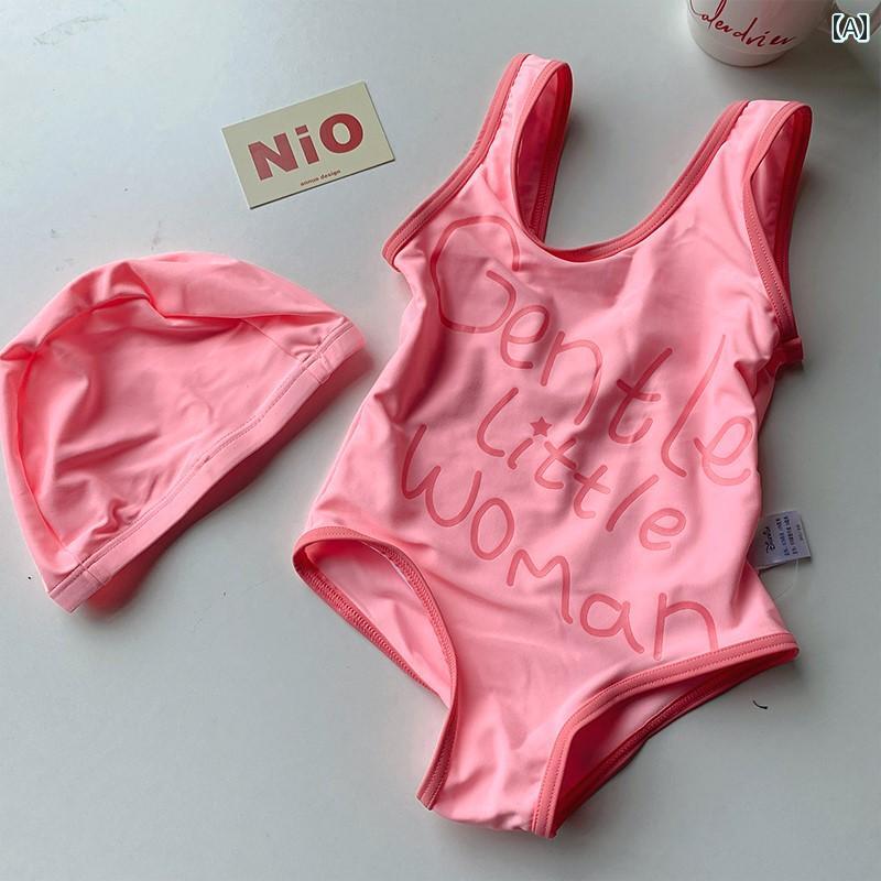 夏 水着 キッズ リゾート プール ビーチ 水泳 水遊び 子供用 スイムウェア 女の子 韓国 おしゃれ ワンピース 文字 かわいい 女児 赤ちゃん｜セキュアデポ