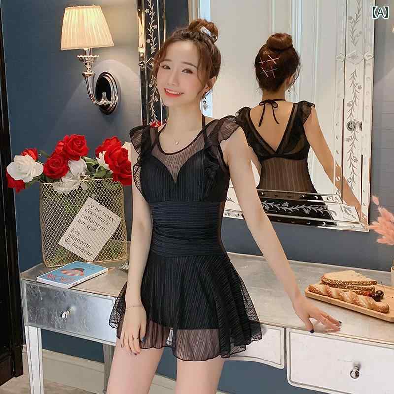 レディース 夏 水着 おしゃれ リゾート プール ビーチ 黒 お腹 カバー 女性用 セクシー 小胸 プッシュアップ ギャザー 着痩せ ワンピース 高級感 温泉 海水浴