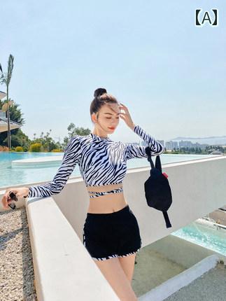レディース 夏 ビキニ 水着 おしゃれ ビーチ リゾート プール レジャー セクシー 女性用 着痩せ お腹 カバー 長袖 スリーピース バストアップ フラット アングル 温泉 旅行