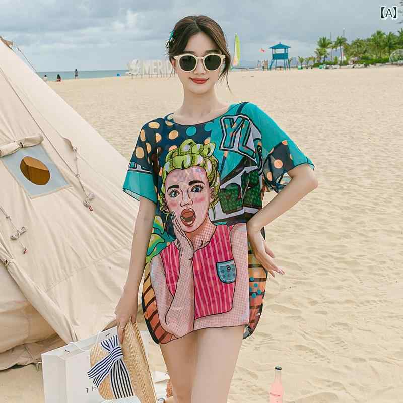 カップル 水着 ビーチ リゾート 新婚 旅行 海水浴 リンクコーデ ペアルック 女性 分割 スリーピーススーツ お腹 カバー 小胸 プッシュアップ スリミング 休暇 日焼け防止