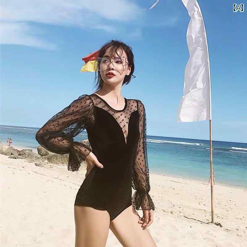 レディース 夏 水着 体型カバー おしゃれ かわいい ビーチ プール リゾート レジャー 長袖 ワンピース