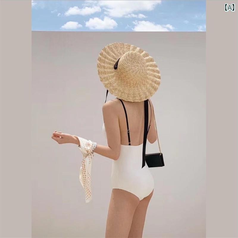 レディース 夏 水着 おしゃれ ビーチ プール 海水浴 リゾート レジャー 魅惑的 女性 背中 開いた お腹 カバー部 スリム 見せ フェアリー スタイル ワンピース ビキニ 温泉 旅行