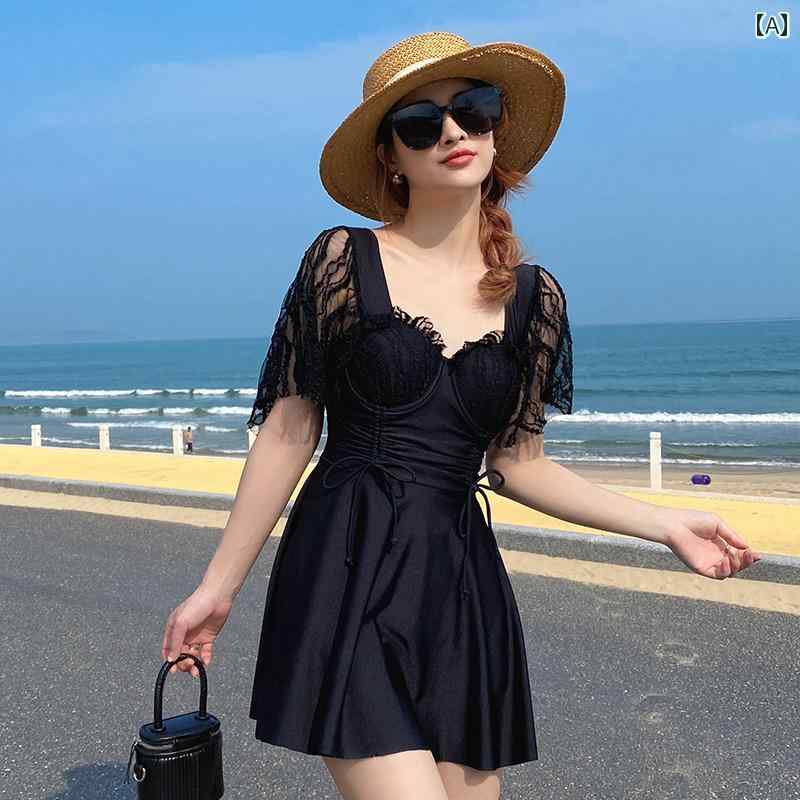 レディース 夏 水着 ワンピース かわいい スカート風 体型カバー ビーチ プール 海水浴 リゾート レジャー 女性用 スタイル ハイエンド バストアップ 大きいサイズ ボクサー