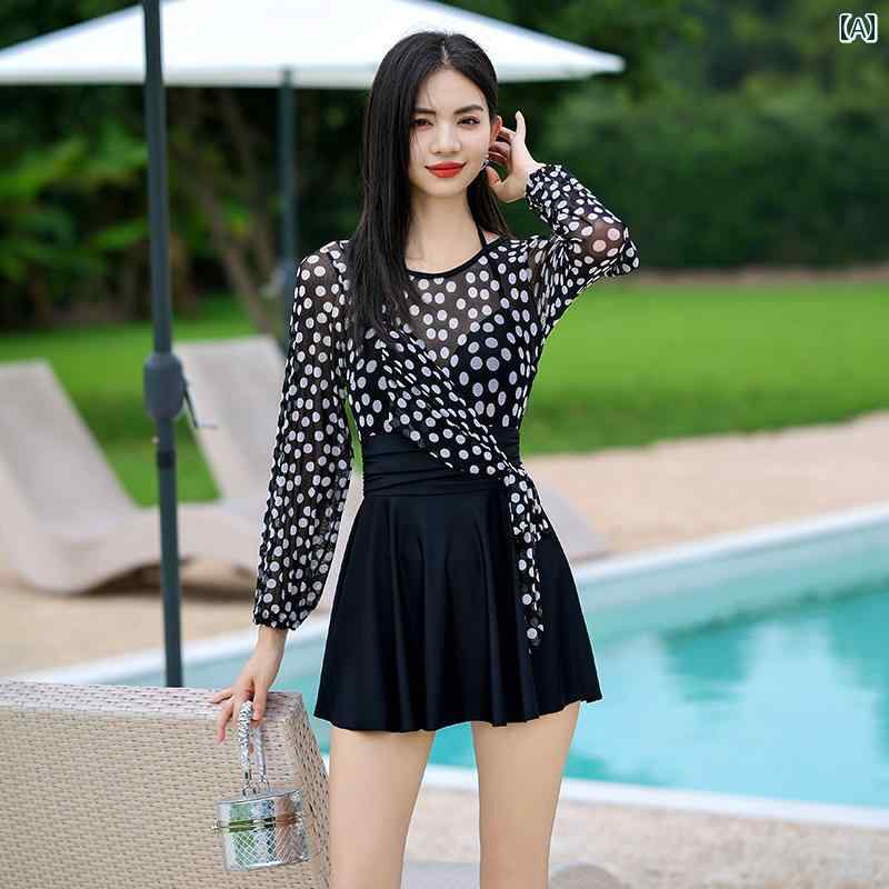 レディース ワンピース スカート 水着 かわいい リゾート ビーチ プール おしゃれ サマーレジャー 女性 女王様用 高級感 スタイル 角 袖 着痩せ お腹 カバー 温泉 旅行 用