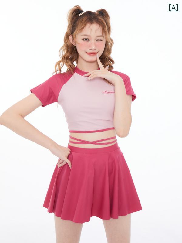 レディース 水着 スポーツ フィットネス ウェア サマーレジャー トレーニング マリンスポーツ 学生 女の子 女性 セパレート スタイル 保守的 かわいい