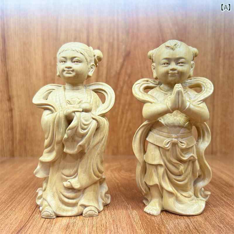 天女 お姫様 置物 木 仏具 神具 インテリア ディスプレイ レトロ 小物 アート 縁起物 彫刻 菩薩 仏像 仏陀 チャイナ風 ｜セキュアデポ
