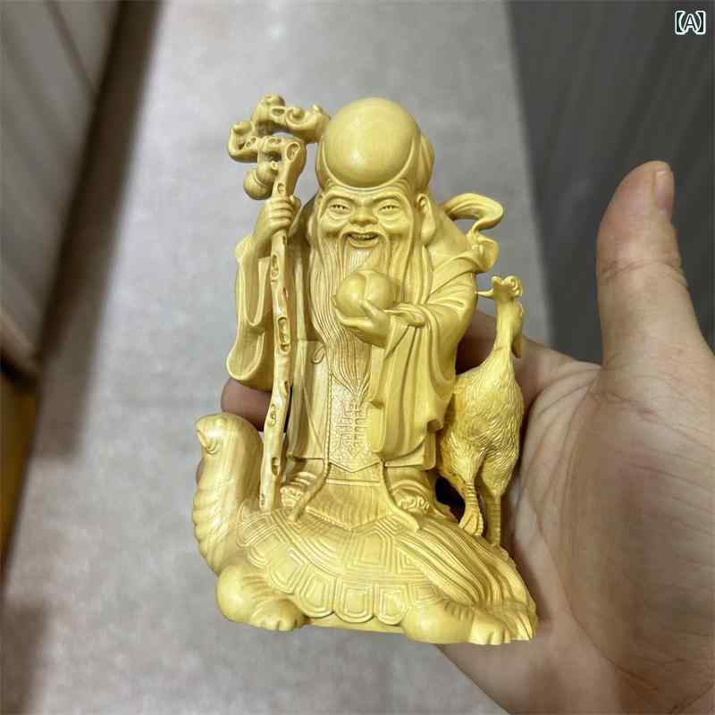 置物 仏具 神具 インテリア ディスプレイ レトロ 聖人像 小物 アート 縁起物 彫刻 チャイナ風 長寿|セキュアデポ