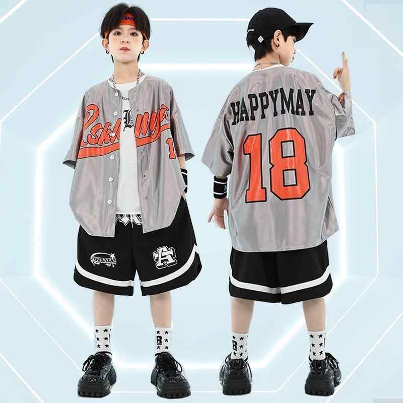子供服 キッズ ダンス パフォーマンス 衣装 ストリート コスチューム ヒップホップ カジュアル ステージ 夏 ド
