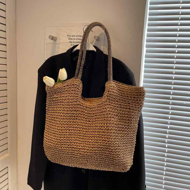 御徒面子 レディース 大収容能力 心地よい 分かりやすい 格好のいい ショルダーバッグ 井戸釣瓶御徒面子 トートバッグ 膝掛け 普段使い走り 春夏 溜まり場 旅する 砂浜 麦わら原材料 編み込み バッグ・小物・ブランド雑貨-バッグ