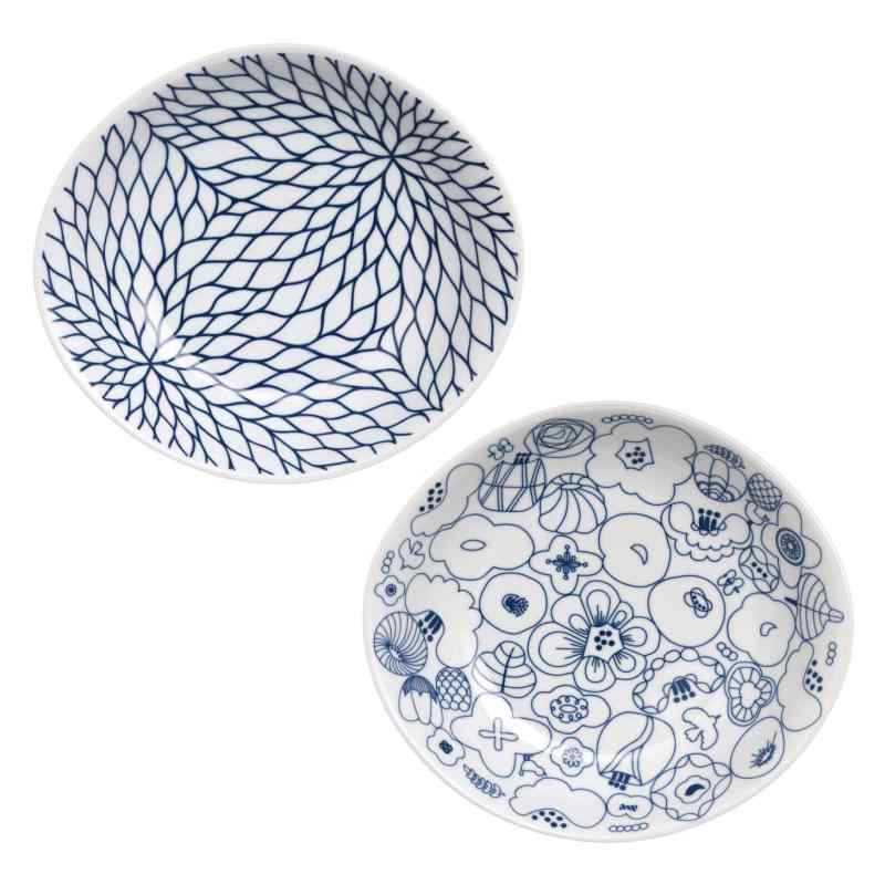 natural69 セット商品 【 波佐見焼 】 【QA17】 カレー パスタ 2柄セット /フラバーホワイト/フルージュ/ ナチュラル69 はさみ焼き 食器 カレー・パスタ皿 大鉢 電子レンジ 食洗機対応 日本製 お画像