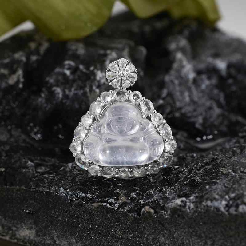 ネックレス レディース 925シルバー 弥勒仏モチーフ 高品質ヒスイ 象嵌 モダンチャイニーズ 民族風 開運 お守り ラッキーアイテム 通勤 シンプル ファッション｜セキュアデポ