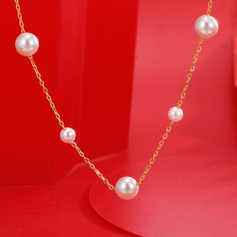 ネックレス レディース 女性用 925シルバー 満天星デザイン 大小シェルパール ファッション シンプル SNS風 クラシック 万能 普段使い 通勤 オフィス 鎖骨ペンダント 4,744円