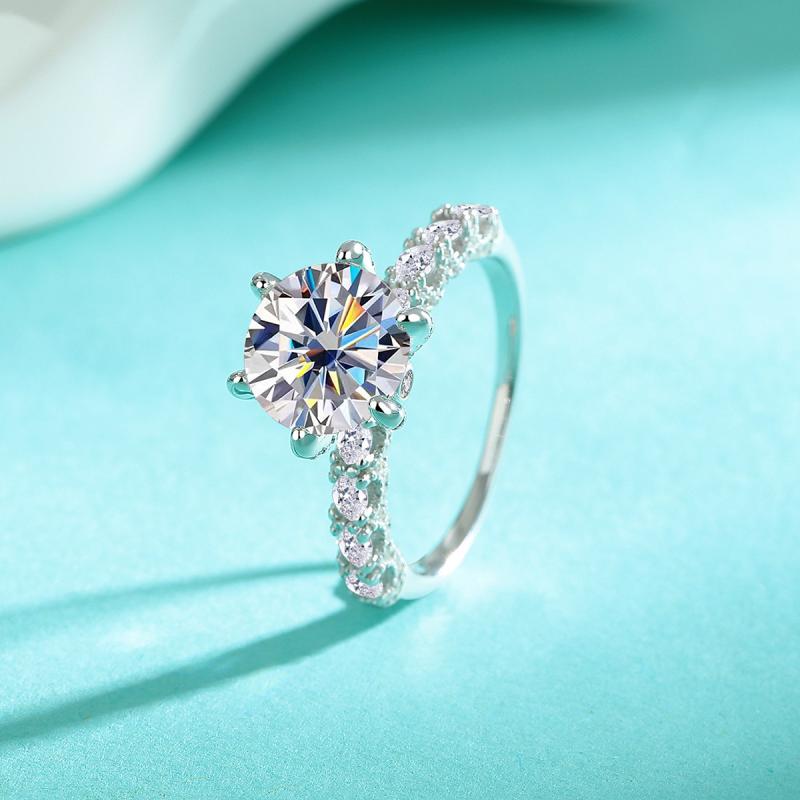 指輪 レディース 女性用 S925 シルバー ホワイトモアサナイト マリッジリング アクアマリン 花火カット 100面カット 洗練 上品 煌めき 電気メッキ加工 ファッション 通勤 オフィス