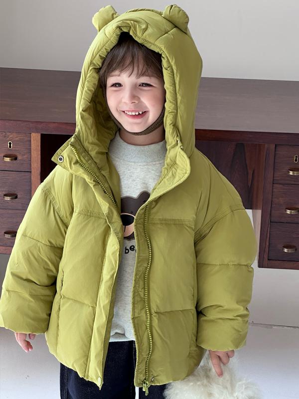 アウター キッズ 女の子 冬 厚手 中綿 防寒 フード付き ジップアップ 撥水 防風 防汚 韓国風 おしゃれ かわいい ショート丈 ジャケット