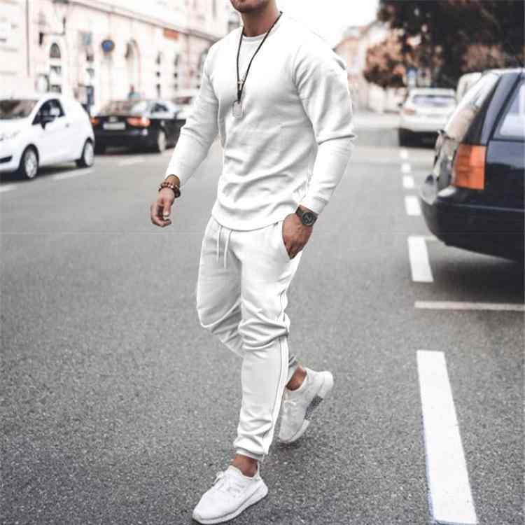 セットアップ メンズ 男性用 カジュアル スポーツ 2点セット 長袖 ジャケット ロングパンツ 欧米風 トレンド オールシーズン 部屋着 リラックスウェア ポリエステル 綿混紡