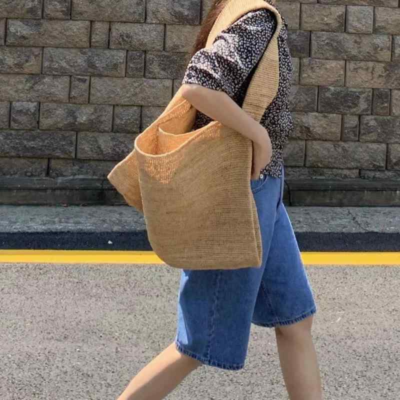 御徒面子 レディース 成人女性用 韓国ひな型 編み込み 個人的特徴的 ラフィアバッグ 分かりやすい 大静電容量 今めかしい 肩かけ デイリー青少年 可愛らしい ホンブルグ帽 春夏