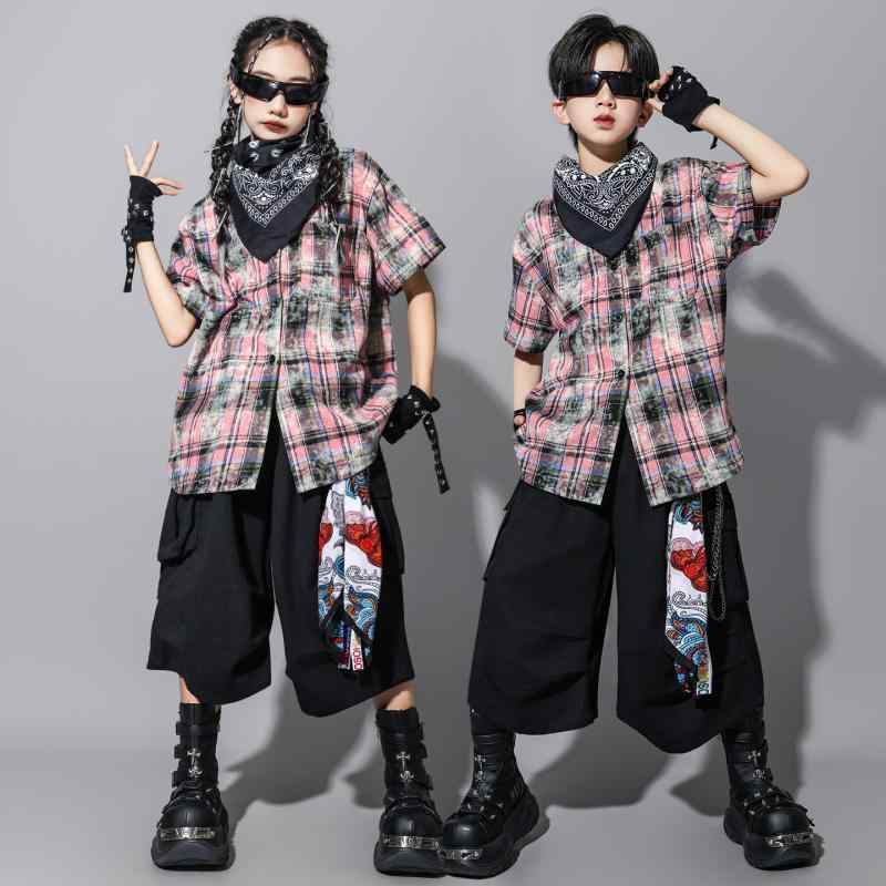 ダンス衣装 キッズ 男の子 女の子 男女兼用 ヒップホップ ストリートダンス ゆったり ルーズフィット セットアップ 上下セット 発表会 ステージ パフォーマンス 練習着