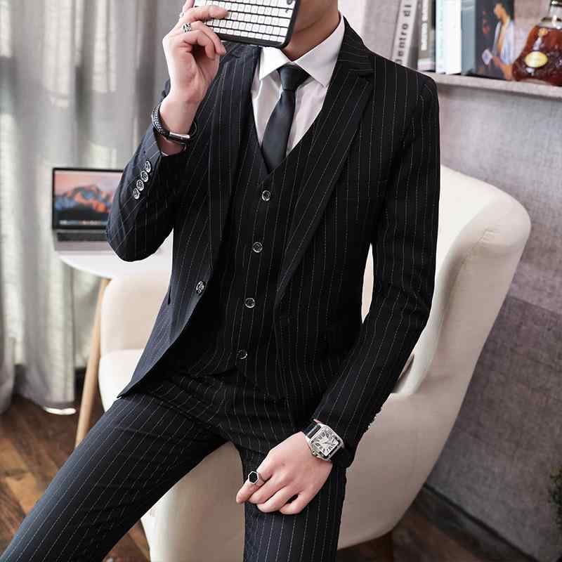 スーツ メンズ 男性 スリーピース 3点セット チェック柄 スリムフィット セットアップ 結婚式 新郎 礼服 ビジネス フォーマル 通勤 オフィス パーティー 春秋冬 上品 おしゃれ かっこいい｜セキュアデポ
