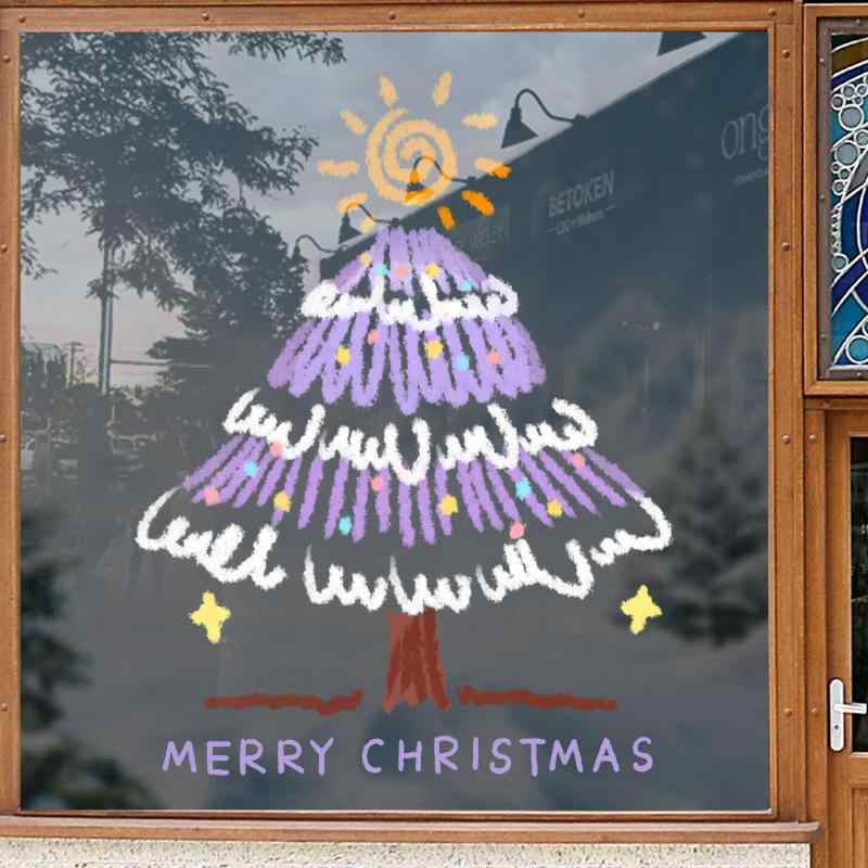 窓ステッカー クリスマス 静電 PVC製 貼り直し可能 剥がせる 賃貸OK 跡が残らない かわいい おしゃれ ガラス 窓 窓ガラス ドア リビング 寝室 店舗 飾り付け シール デコレーション