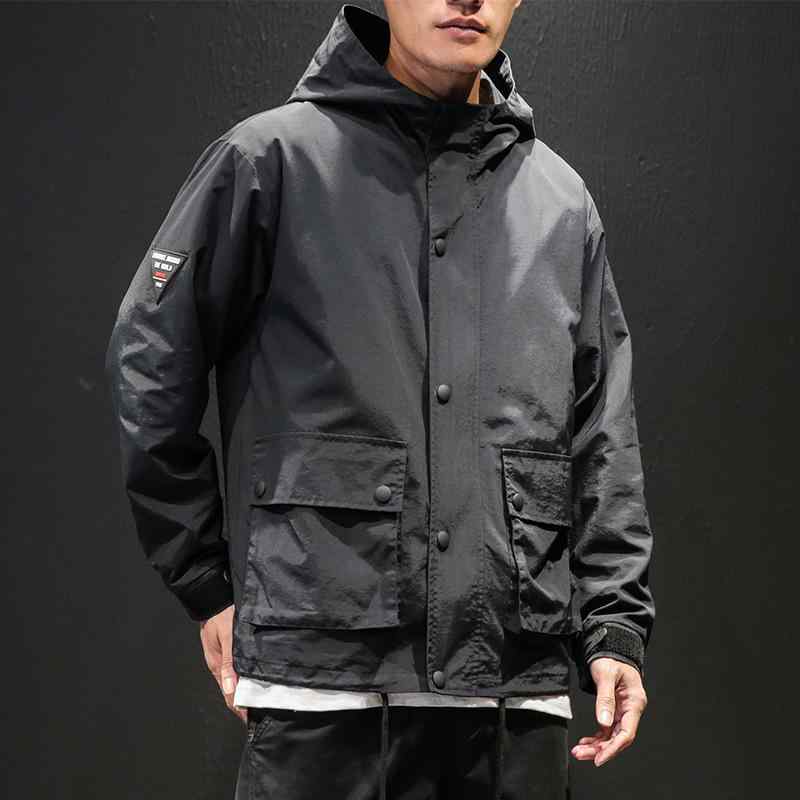 ジャケット メンズ 春夏 フード付き ゆったり イージーケア ジップアップ 大きいサイズ ワークジャケット 綿混 長袖 カジュアル ストリートファッション タウンユース ライトアウター 5,034円