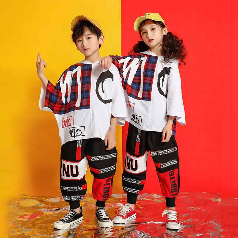 キッズ ダンス 衣装 男の子 女の子 ヒップホップ ストリート ゆったり セットアップ プリント 発表会 練習着 綿95% スポーツウェア
