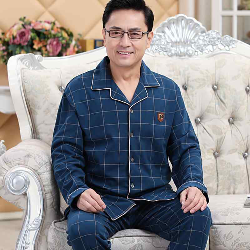 パジャマ メンズ 男性用 中高年 高齢者向け 長袖 綿100% コットン100% 薄手 通気性 快適 ルームウェア 部屋着 上下セット 春夏秋 ロングシーズン対応 高級感 リラックスウェア 就寝時