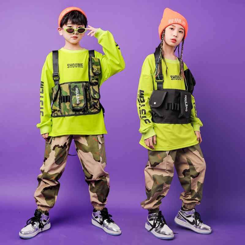 ダンス衣装 キッズ 男の子 女の子 ヒップホップ ジャズ ストリート セットアップ 上下セット ゆったり 綿素材 かっこいい 練習着 発表会 ステージウェア