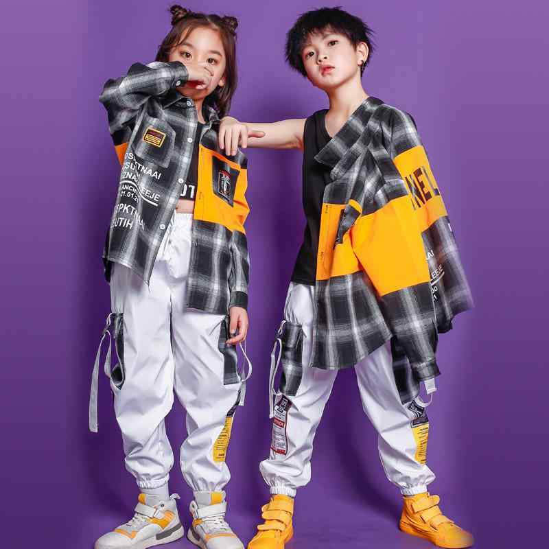 ダンス衣装 キッズ 子供用 長袖 ヒップホップ ストリート ジャズダンス セットアップ 上下セット 男の子 女の子 発表会 ステージ 練習着 綿混 柔らかい 肌触り おしゃれ トレンド ダンスウェア