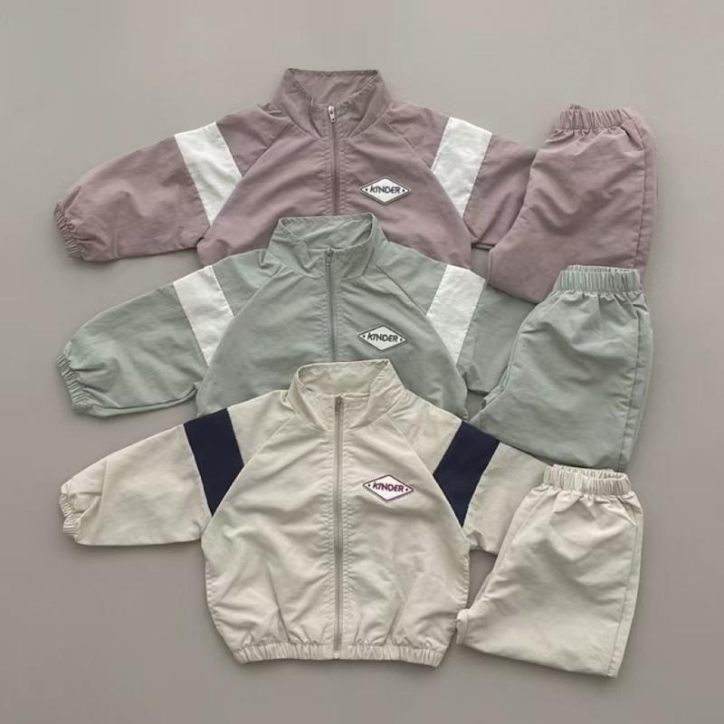 セットアップ ベビー 男女兼用 韓国風 春秋冬 スポーツウェア スタンドカラー ジップアップ 長袖トップス スウェットパンツ 上下セット 柔らかな肌触り 綿混 カジュアル