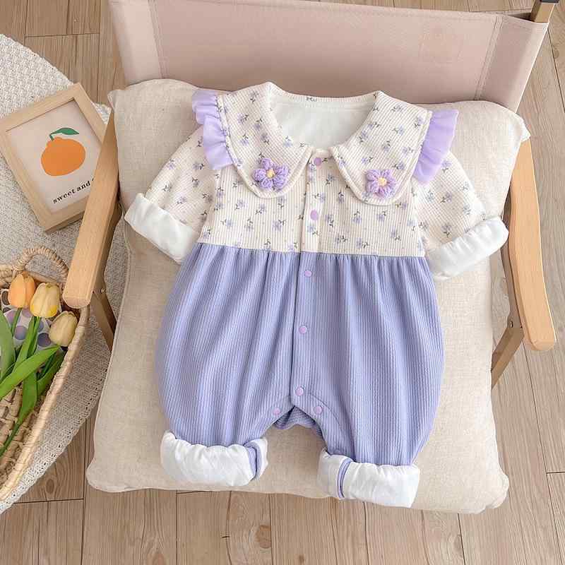 ベビー服 女の子 新生児 0-1歳 Aクラス基準 縫い目なし ロンパース カバーオール 綿95% 春秋用 かわいい お出かけ プリンセス 長袖