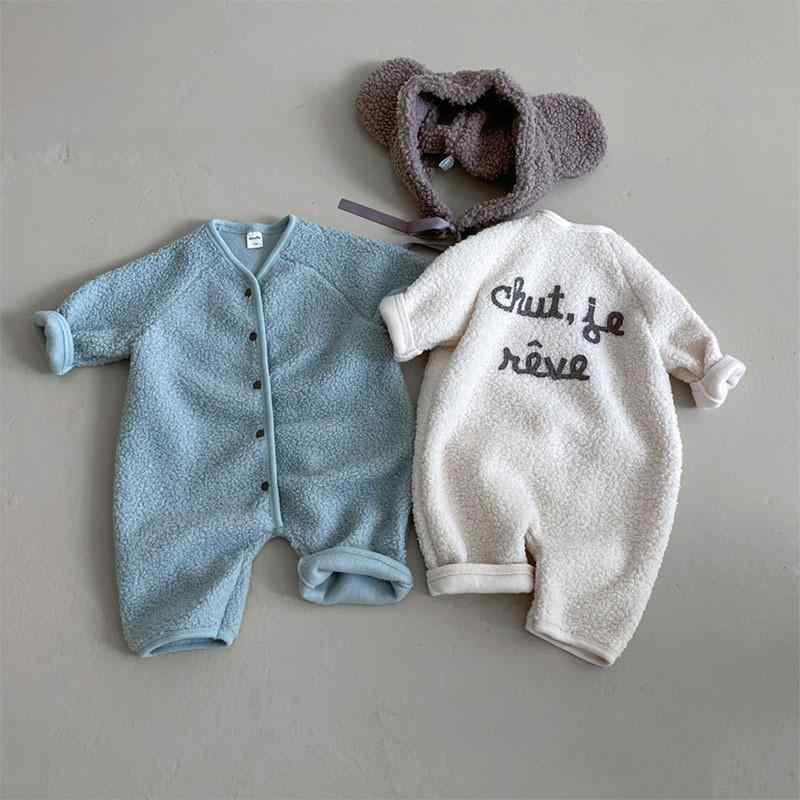 ロンパース ベビー 男女兼用 新生児 0歳 1歳 乳幼児 秋冬 冬服 あったか 保温 厚手 柔らかい 長袖 ボア フリース もこもこ カバーオール 前開き スナップボタン 綿 部屋着 お出かけ着 韓国風 4,270円