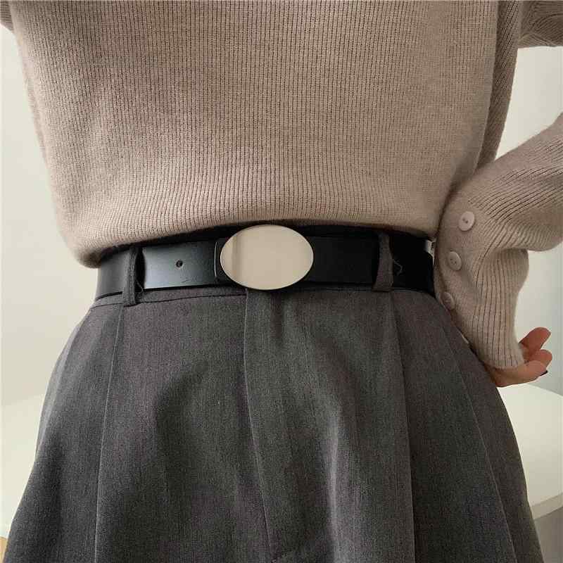 ベルト メンズ レディース ユニセックス 本革 牛革 レザー マットバックル デニムパンツ用 レトロ ヴィンテージ 個性的 カジュアル 通勤 ビジネス 普段使い ブラック ブラウン