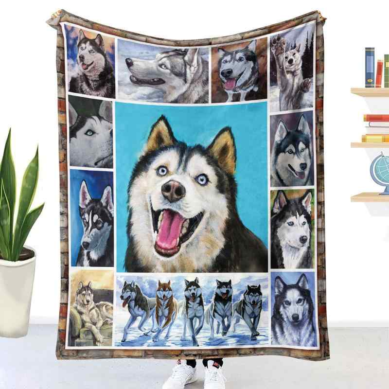 毛布 犬柄 ドッグ柄 3Dプリント フランネル ブランケット 厚手 お昼寝 ひざ掛け ポリエステル 大判 洗える あったか 欧米風 秋冬 4,630円
